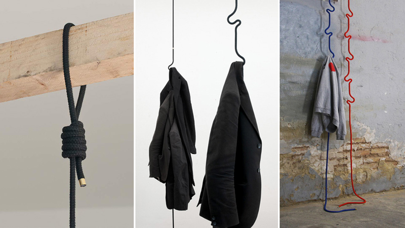 Illustration for article titled Hanging Rope Coatrack Doesn't Waste an Inch Of Floor Space